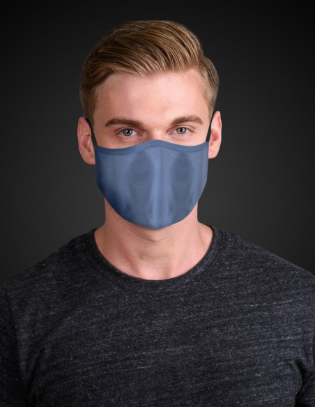 Reusable face mask - 3 layers - Navy
