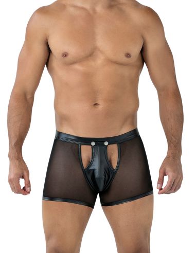 Boxer Transparent Noir (Noir / Rouge)