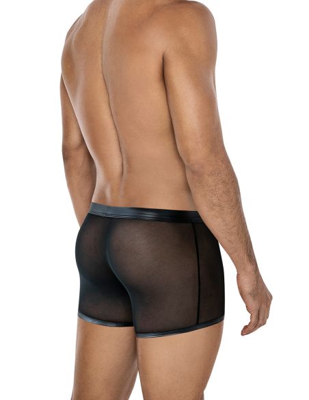 Black Sheer Boxer (Black / Red)