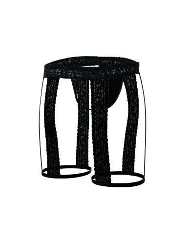 R4VAGE by C4M Porte-jarretelles Black Lacey (Noir)