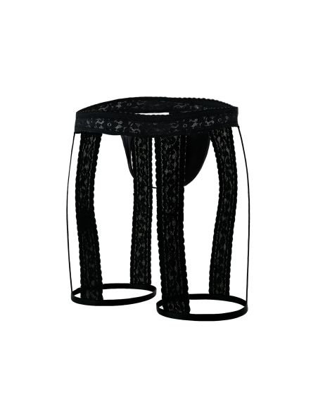 R4VAGE by C4M Porte-jarretelles Black Lacey (Noir)