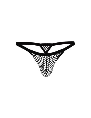 R4VAGE by C4M Tanga Black Thong Panel (Negro)
