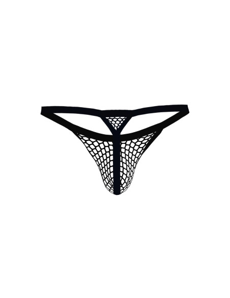 R4VAGE by C4M Tanga Black Thong Panel (Negro)