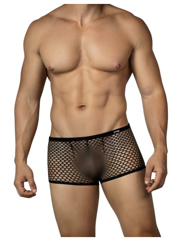 R4VAGE Wide Mesh Trunk Black | Sheer Fishnet Men?s Underwear | CUT4MEN